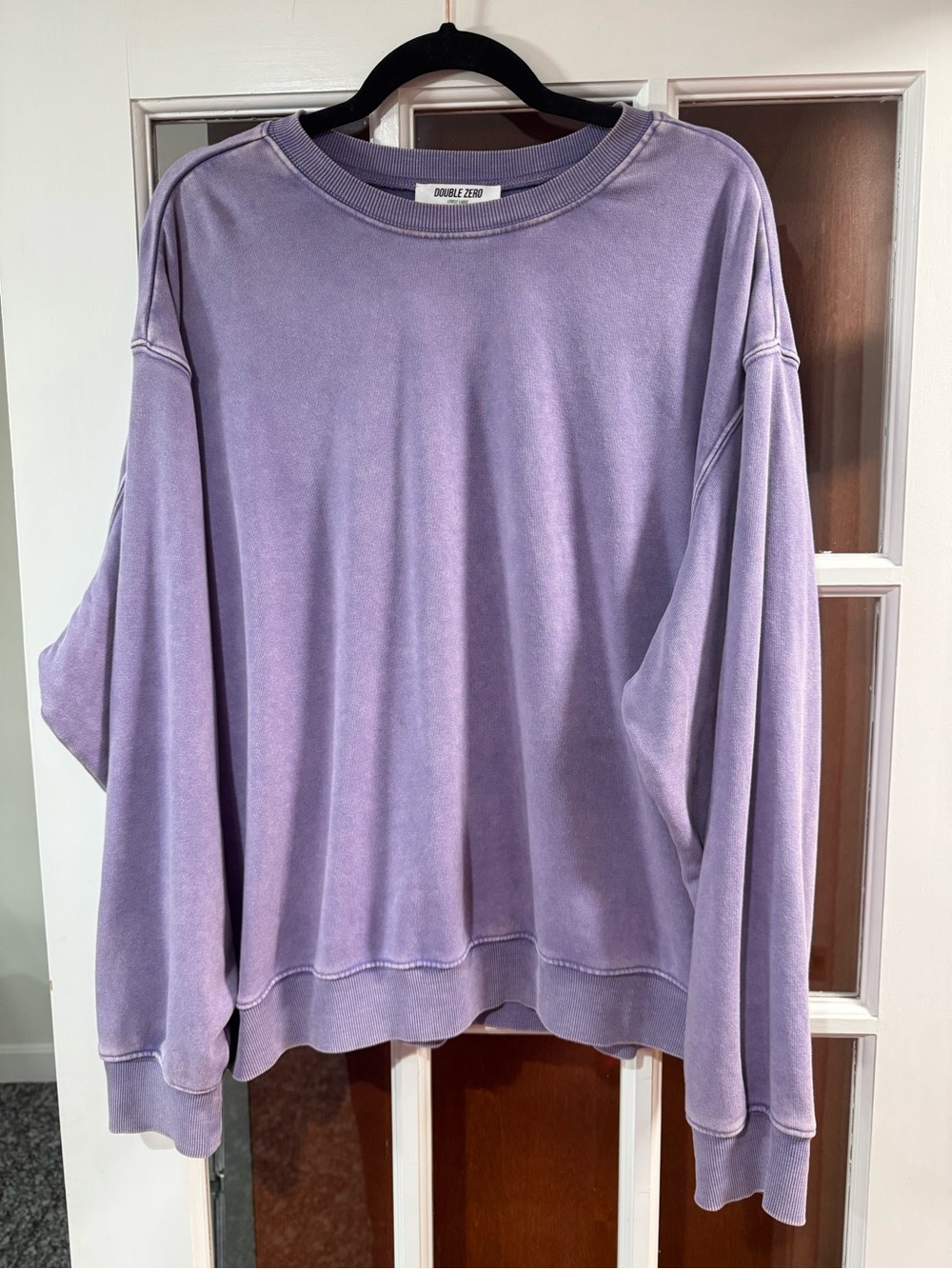 Double Zero Washed Lavender Crewneck Pullover